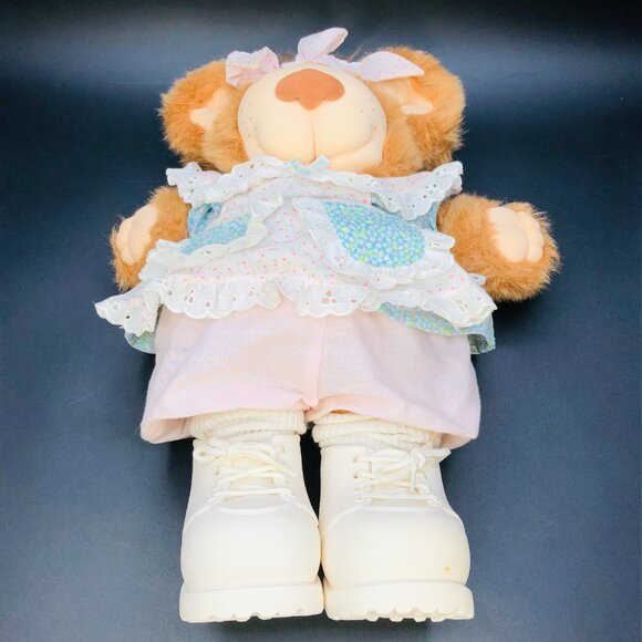 Vintage 1985 FURSKINS Xavier Roberts PERSIMMON Teddy Bear Plush: 15" - Coleco - Picture 3 of 16